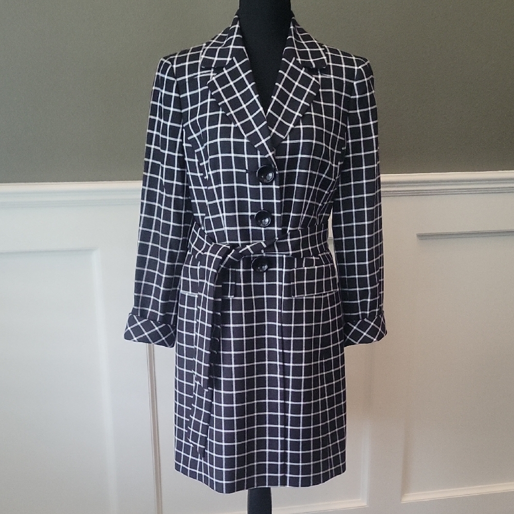 Le Suit Black and White Patterned Jacket